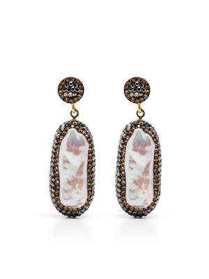 SORU boucles d'oreilles à perle baroque - Blanc