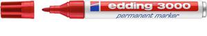 Edding 3000 4-3000002 Permanent marker Rood Watervast: Ja