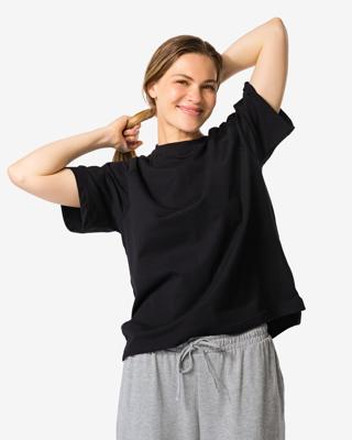 HEMA Dames T-shirt Luca Zwart (zwart)