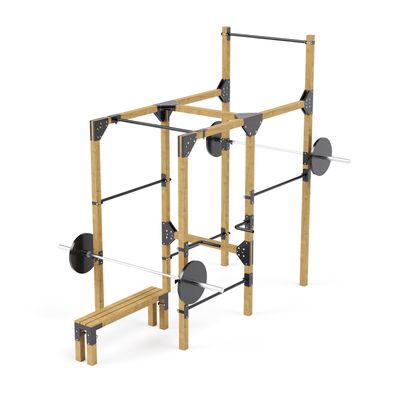 Krachtstation dubbel met hoge pull-up