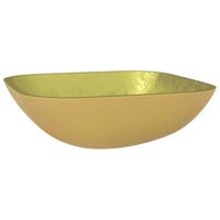 vidaXL Wasbak 42x42x14 cm glas goudkleurig