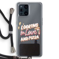 Pizza is the answer: Oppo Find X3 Transparant Hoesje met koord
