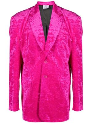 VETEMENTS blazer à simple boutonnage - Rose