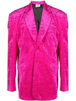 VETEMENTS blazer à simple boutonnage - Rose