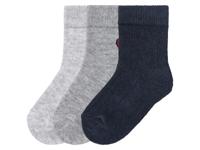 lupilu Babyjongens sokken, 3 paar, met bio-katoen  (19/22, Grijs/donkerblauw)