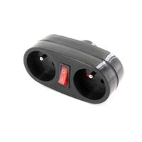 CHACON Biplite 16A-contactdoos met schakelaar in antraciet