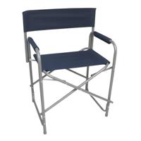 Gerimport camping buiten klapstoel - donkerblauw - L46 x B60 x H80 cm