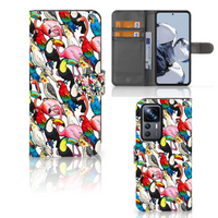 Xiaomi 12T | 12T Pro Telefoonhoesje met Pasjes Birds - thumbnail