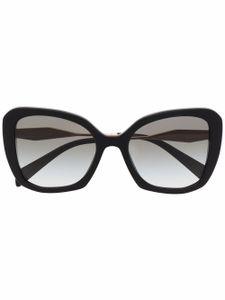 Prada Eyewear lunettes de soleil oversize à monture papillon - Noir