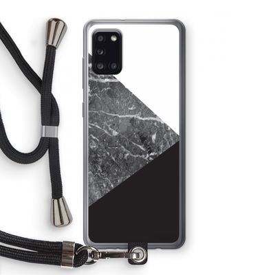 Combinatie marmer: Samsung Galaxy A31 Transparant Hoesje met koord