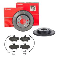 Remmenset, remschijf BREMBO, Remschijftype: Gespleten, Inbouwplaats: Vooras, u.a. für Renault, Dacia - thumbnail