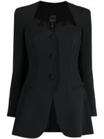 Huishan Zhang blazer Kim à encolure cœur - Noir