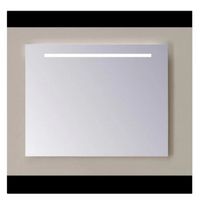 Spiegel Sanicare Q-Mirrors 70x60 cm PP-Geslepen Vierkant Met Aan De Bovenkant LED Warm White  incl. ophangmateriaal Zonder Schakelaar - thumbnail