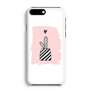 Zwart-wit cactus: iPhone 8 Plus Volledig Geprint Hoesje