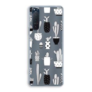 Cactusmotief: Sony Xperia 5 II Transparant Hoesje