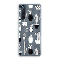 Cactusmotief: Sony Xperia 5 II Transparant Hoesje