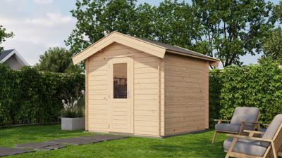 Lugarde Select Blokhut Hengelo 250x250cm - Onbehandeld- Zadeldak- - Lugarde Select
