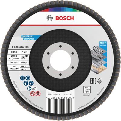 Bosch Accessoires X451 Lamellenschuurschijf | 125 x 22,23 mm | G120 | T29 - 2608626143