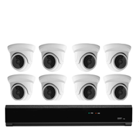 8x Professionele 4K Ultra HD IP Dome Bewakingscamera Set - POE NVR Recorder - 8 Kanaals - Nachtzicht & 1TB Opslag