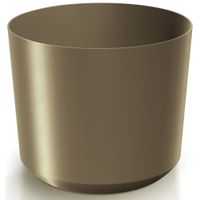 Prosperplast Plantenpot/bloempot Babylon - kunststof - buiten/binnen - goud - D15 x H15 cm   -