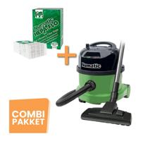 Combideal - Numatic - Stofzuiger PPR240-11 Groen - Stofzuigerzak NVM-1CH Hepa 10 stuks