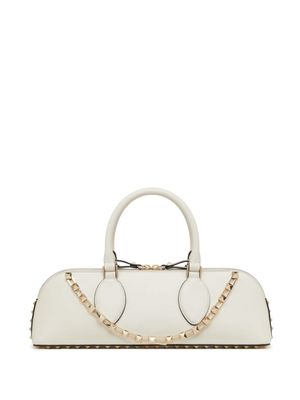Valentino Garavani sac à main Rockstud East-West en cuir - Blanc