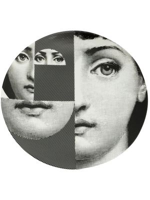 Fornasetti assiette imprimée - Noir