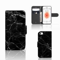 Apple iPhone 5 | 5s | SE | Bookcase | Marmer Zwart - Origineel Cadeau Vader