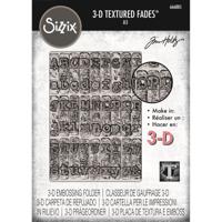 Sizzix • 3-d texture fades embossing folder typewriter large a5 by tim holtz