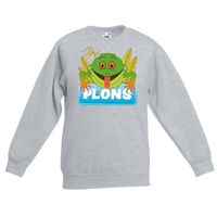 Sweater grijs voor kinderen met Plons de kikker