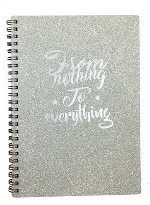 I Total notitieblok A4 glitter meisjes papier zilver I Total notitieblok A4 glitter meisjes papier zilver