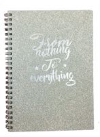 I Total notitieblok A4 glitter meisjes papier zilver - thumbnail