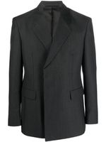Prada blazer boutonné à patch logo - Gris