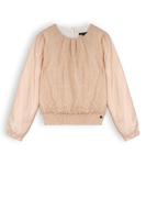 NoNo Meisjes blouse kant - Timmy - Licht goud