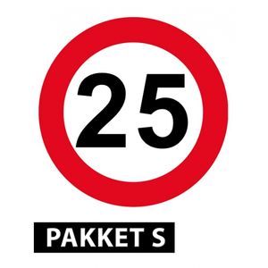 25 jaar feestartikelen pakket klein   -