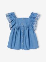 Denim blouse voor meisjes stone