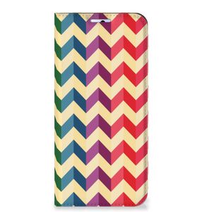 Motorola Moto G31 | G41 Hoesje met Magneet Zigzag Multi Color