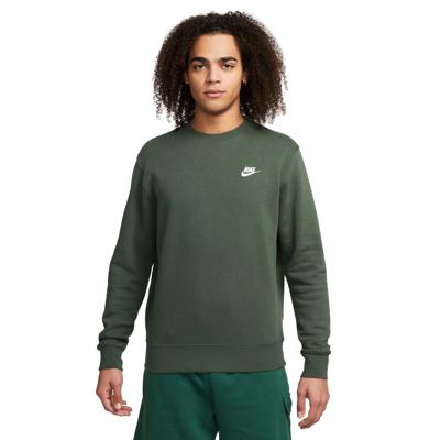 Nike Sportswear Club Fleece Crew Sweater Donkergroen Wit