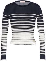 Valentino Garavani pull en maille à rayures - Noir
