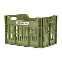 Urban Proof Click Fietskrat 30 liter Gerecycled Kunststof Olive Green Urban Proof Click Fietskrat 30 liter Gerecycled Kunststof Olive Green