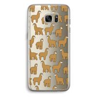Alpacas: Samsung Galaxy S7 Edge Transparant Hoesje