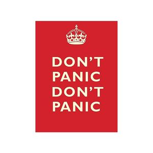 Grote muurplaat Don't Panic 30x40cm