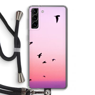 Fly away: Samsung Galaxy S21 Plus Transparant Hoesje met koord