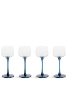 Bitossi Home lot de 4 gobelets Diseguale à design transparent - Bleu