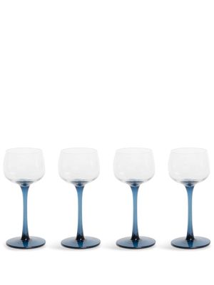 Bitossi Home lot de 4 gobelets Diseguale à design transparent - Bleu