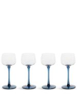 Bitossi Home lot de 4 gobelets Diseguale à design transparent - Bleu