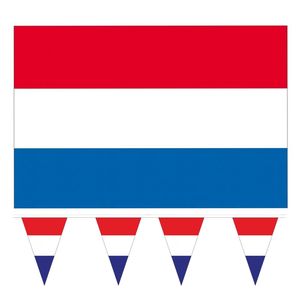 Nederland vlaggen versiering set binnen/buiten 2-delig