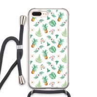 Ananas bladeren: iPhone 8 Plus Transparant Hoesje met koord