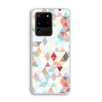 Gekleurde driehoekjes pastel: Samsung Galaxy S20 Ultra Transparant Hoesje