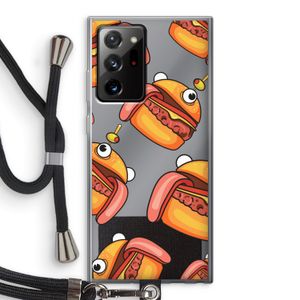 Hamburger: Samsung Galaxy Note 20 Ultra / Note 20 Ultra 5G Transparant Hoesje met koord